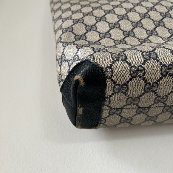 Gucci Monogram Web Tote in Navy Blue - Picture 10 of 16